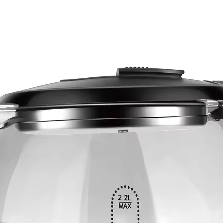 Fierbător Electric HALEY HY-8862: Portabil din Sticlă de 2,2L, încălzire Rapidă cu Oprire Automată